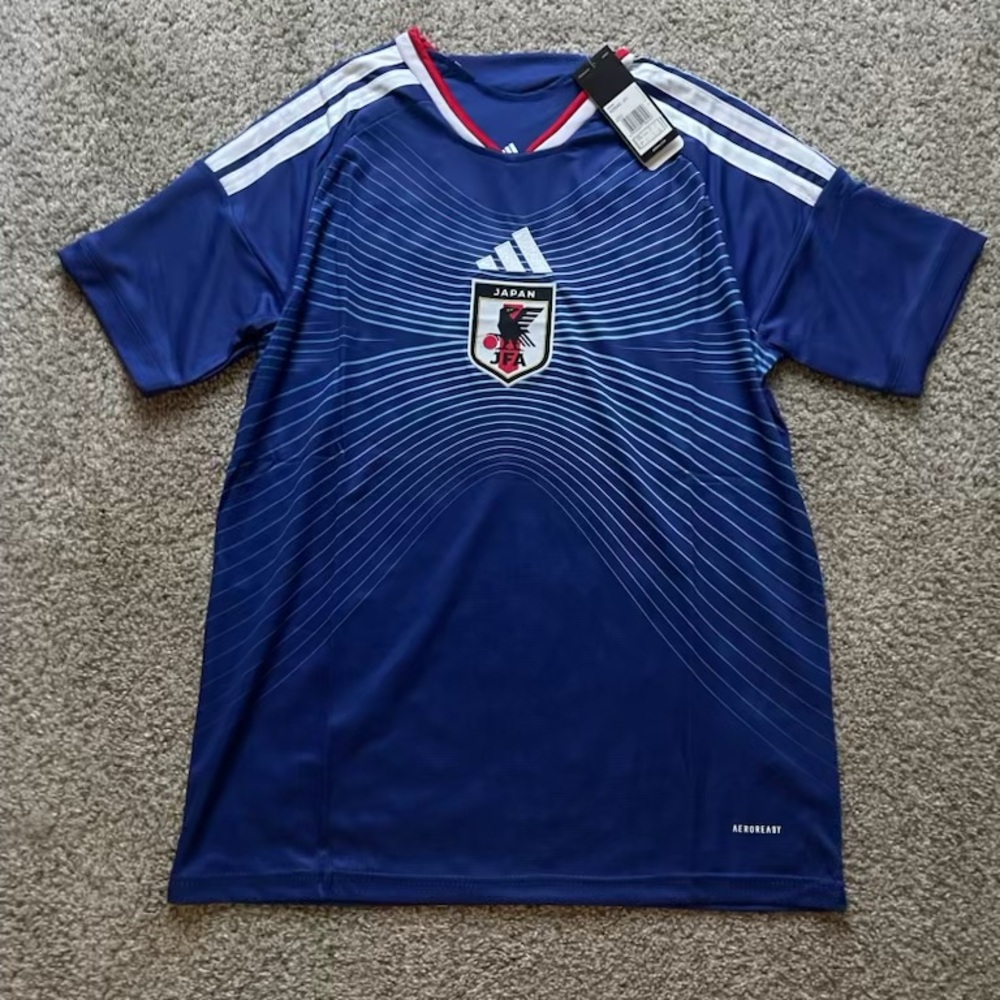 Adidas Blue Soccer Jersey World Cup Japan jersey